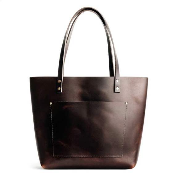 Elegant Brown Leather Tote Bag - Picture 6 of 6